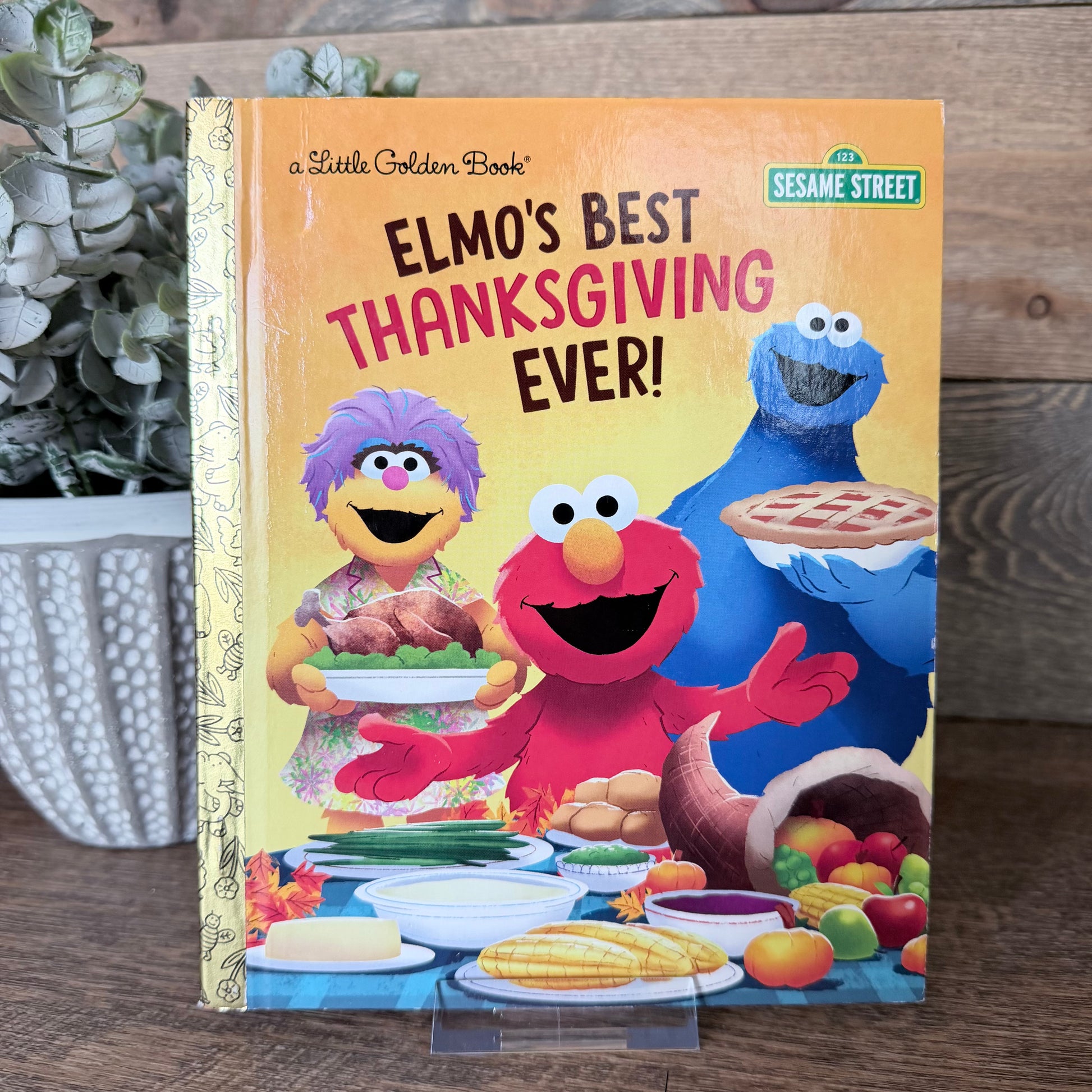 Little Golden Book Elmo's Best Thanksgiving Ever Children's book hardcover holiday 