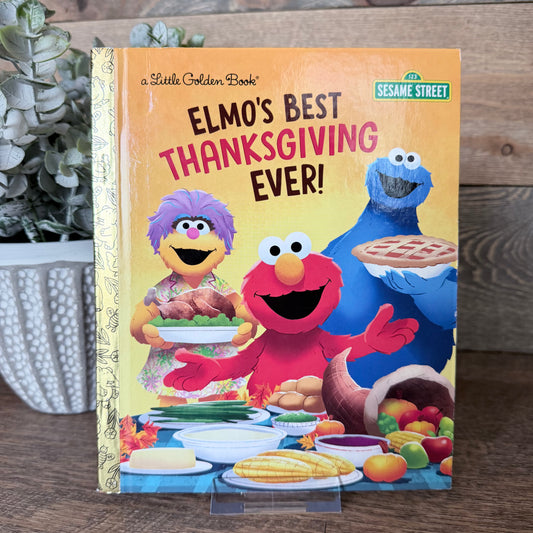 Little Golden Book Elmo's Best Thanksgiving Ever Children's book hardcover holiday 